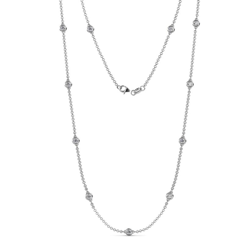 Asta (11 Stn/3.4mm) Lab Grown Diamond on Cable Necklace 