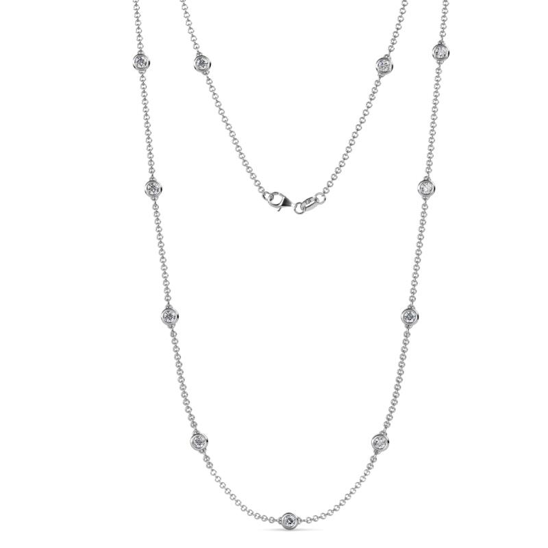 Asta (11 Stn/4mm) Lab Grown Diamond on Cable Necklace 