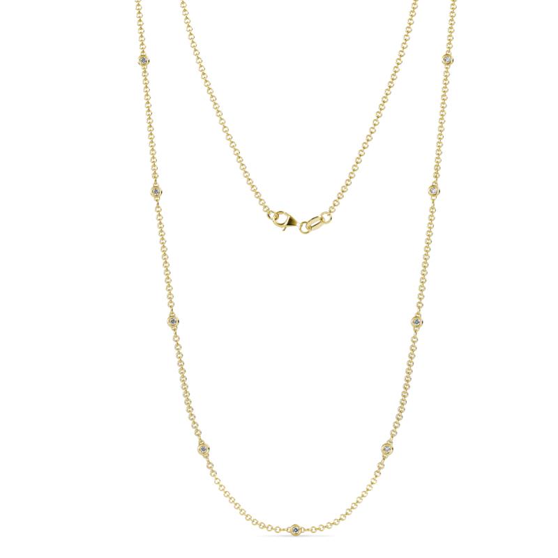 Adia (9 Stn/2mm) Lab Grown Diamond on Cable Necklace 