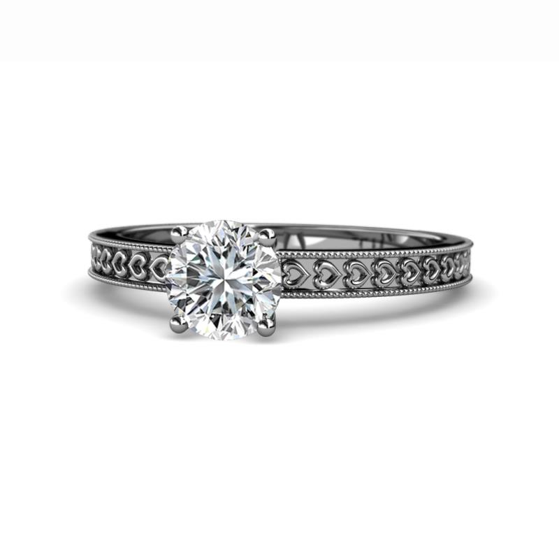 Janina Classic 1.00 ct IGI Certified Lab Grown Diamond Round (6.50 mm) Solitaire Engagement Ring 