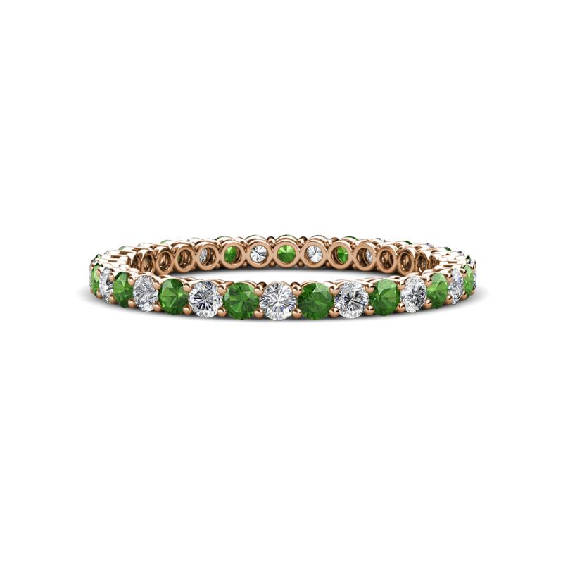 Tiffany 2.00 mm Green Garnet and Lab Grown Diamond Eternity Band 