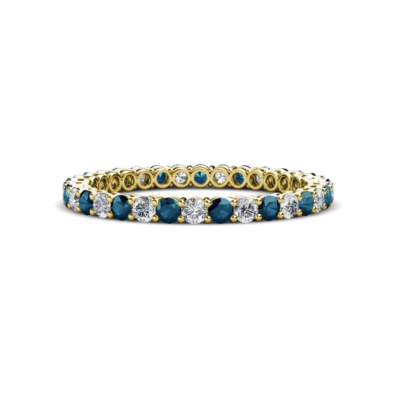 Tiffany 2.00 mm Blue and White Lab Grown Diamond Eternity Band 