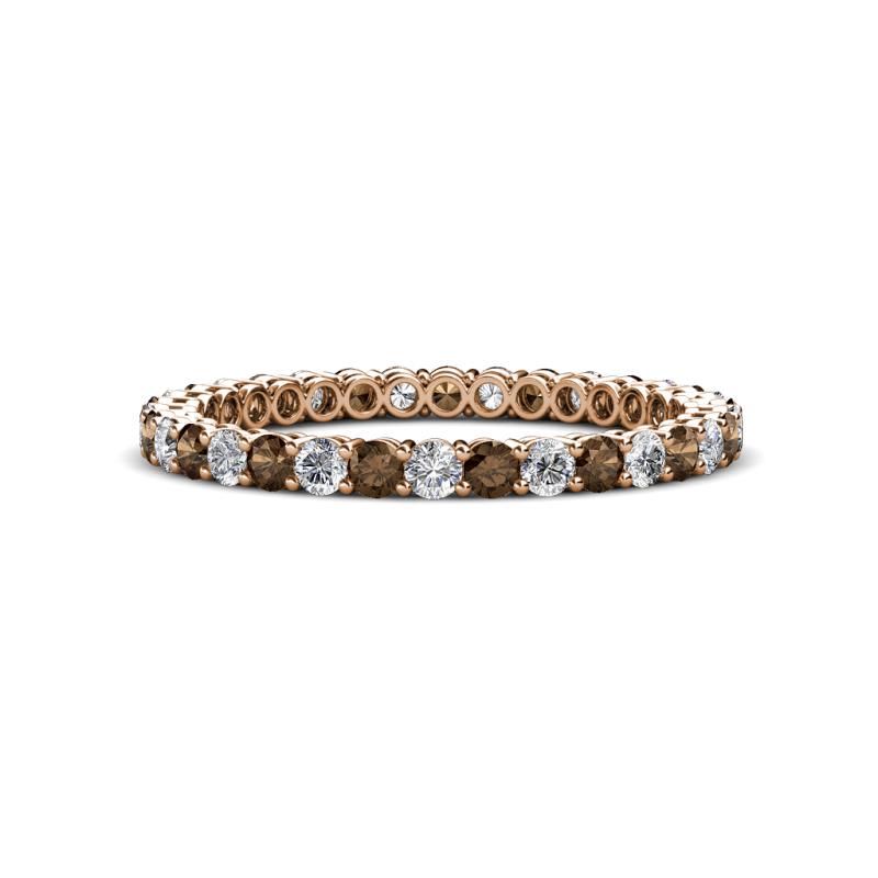 Tiffany 2.00 mm Smoky Quartz and Lab Grown Diamond Eternity Band 