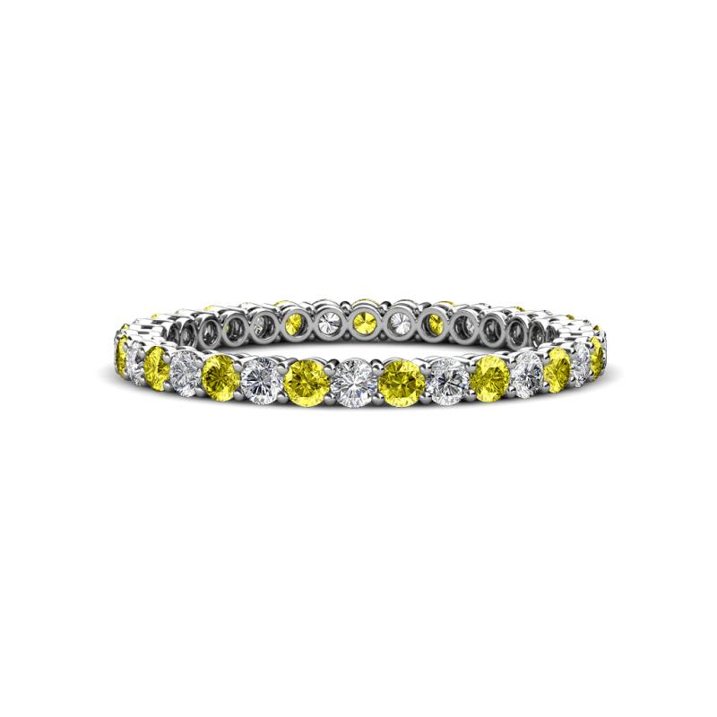 Tiffany 2.00 mm Yellow and White Lab Grown Diamond Eternity Band 