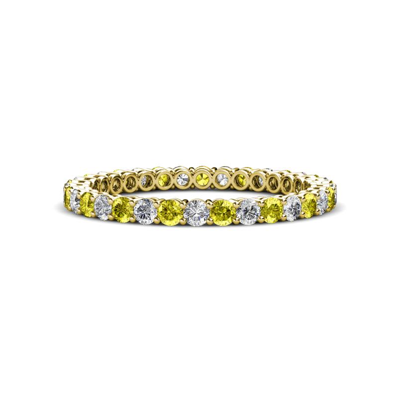 Tiffany 2.00 mm Yellow and White Lab Grown Diamond Eternity Band 