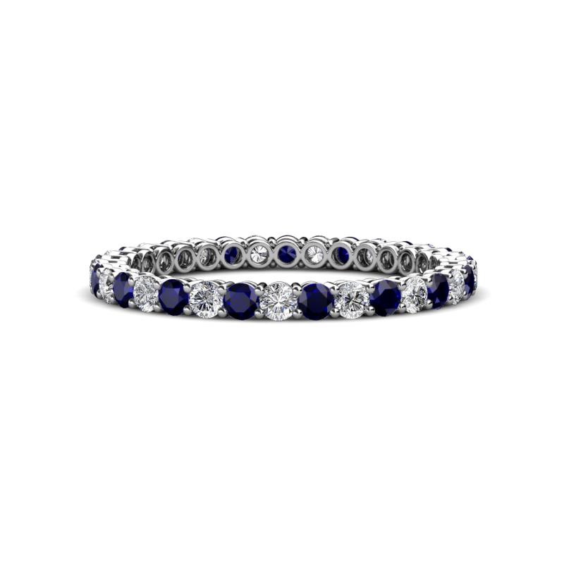 Tiffany 2.00 mm Blue Sapphire and Lab Grown Diamond Eternity Band 