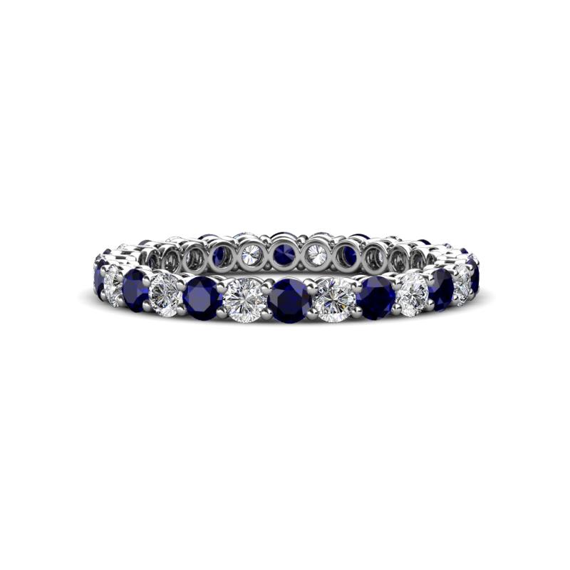 Tiffany 2.40 mm Blue Sapphire and Lab Grown Diamond Eternity Band 