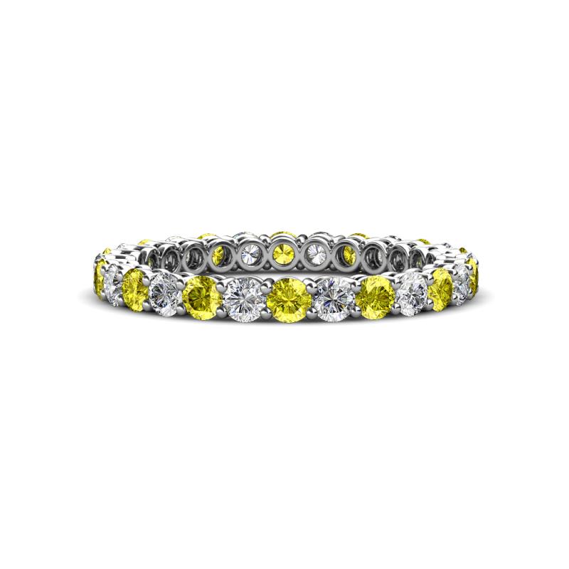 Tiffany 2.40 mm Yellow and White Lab Grown Diamond Eternity Band 