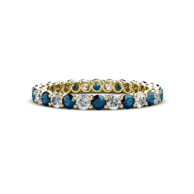 Tiffany 2.40 mm Blue and White Lab Grown Diamond Eternity Band 