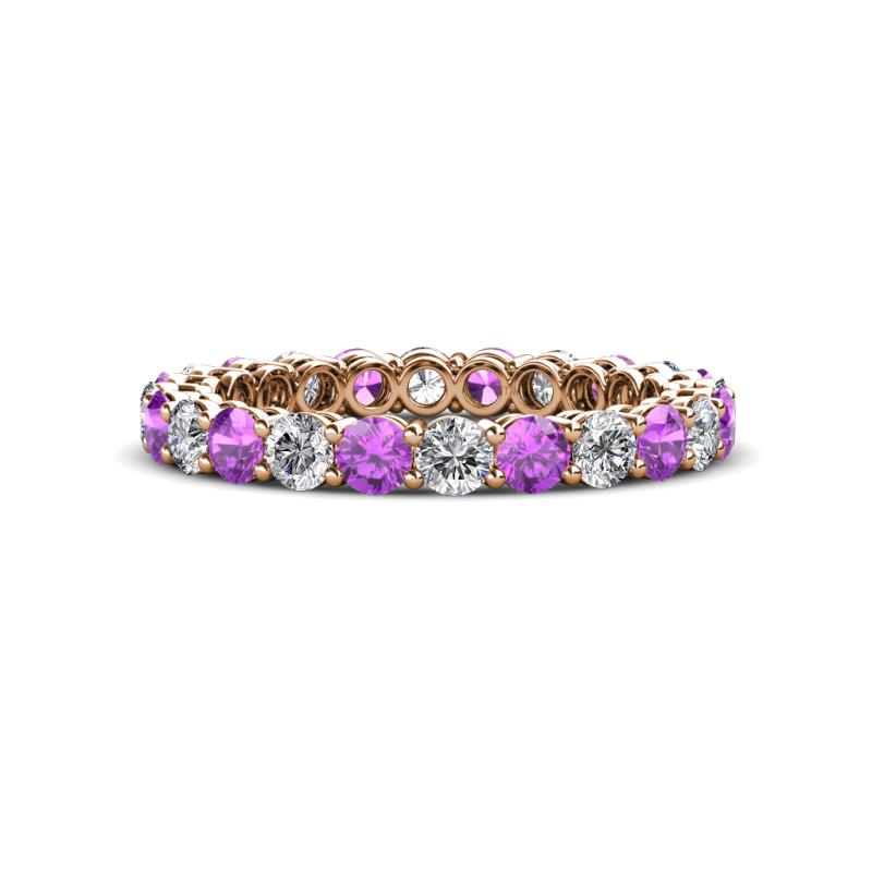 Tiffany 2.80 mm Amethyst and Lab Grown Diamond Eternity Band 