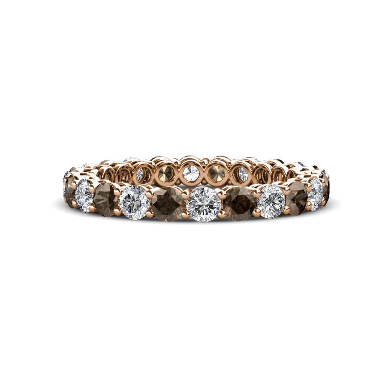 Tiffany 2.80 mm Smoky Quartz and Lab Grown Diamond Eternity Band 