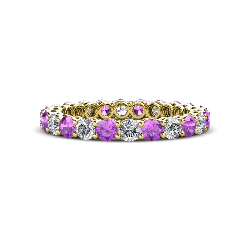 Tiffany 2.80 mm Amethyst and Lab Grown Diamond Eternity Band 