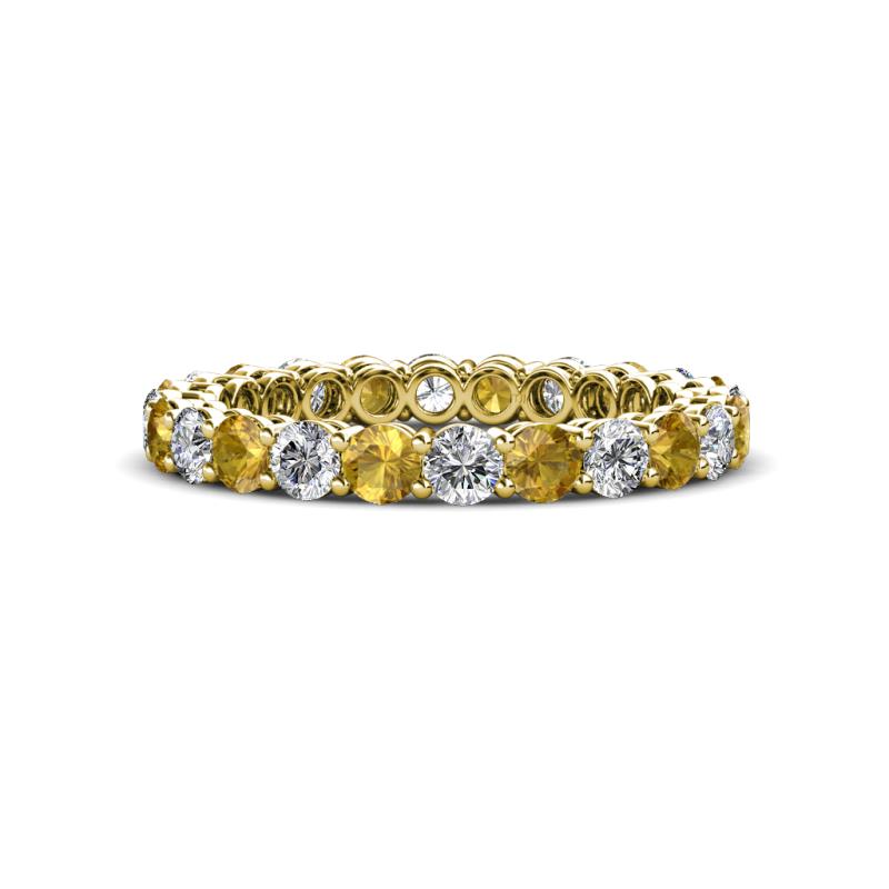 Tiffany 2.80 mm Citrine and Lab Grown Diamond Eternity Band 