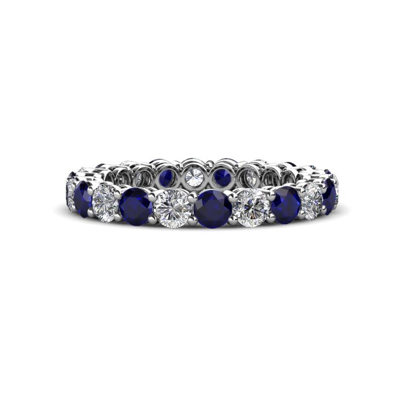 Tiffany 3.00 mm Blue Sapphire and Lab Grown Diamond Eternity Band 