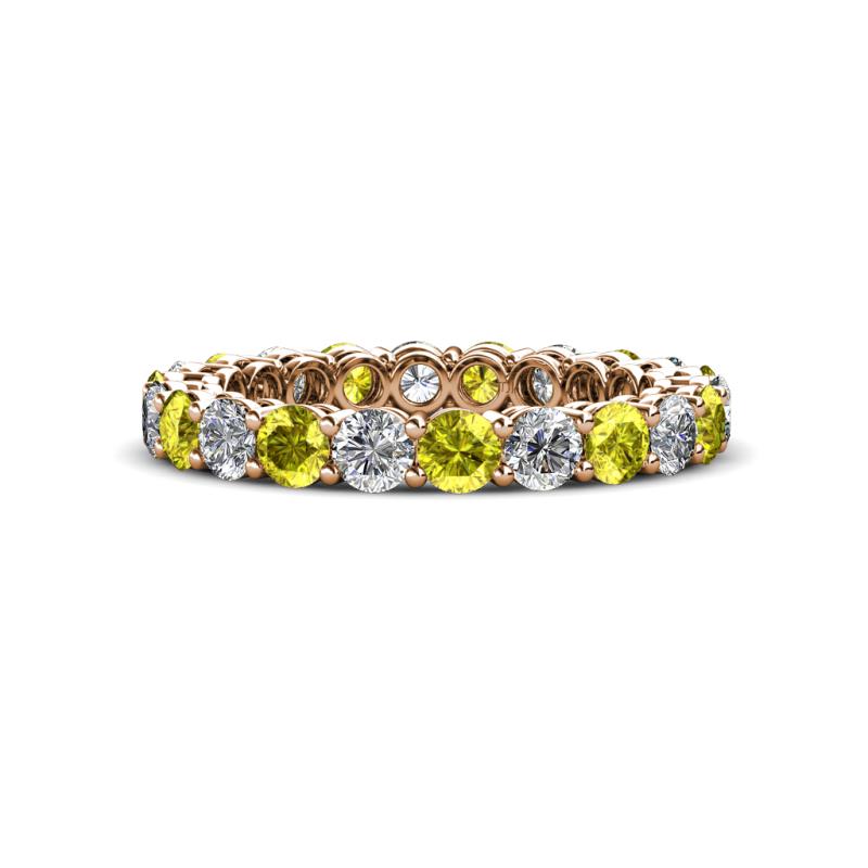 Tiffany 3.00 mm Yellow and White Lab Grown Diamond Eternity Band 