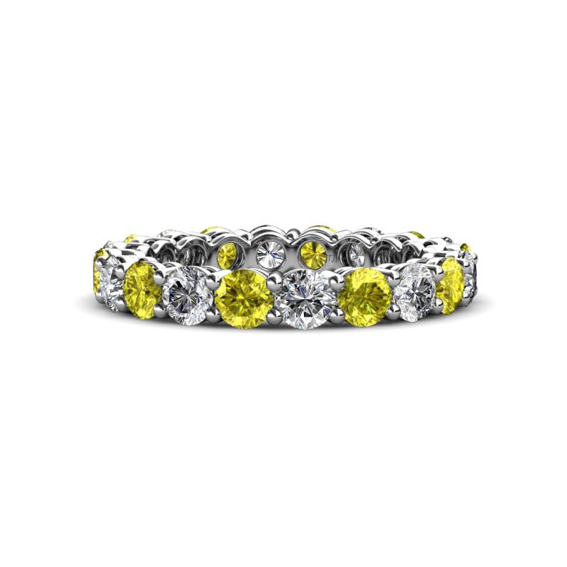 Tiffany 3.40 mm Yellow and White Lab Grown Diamond Eternity Band 