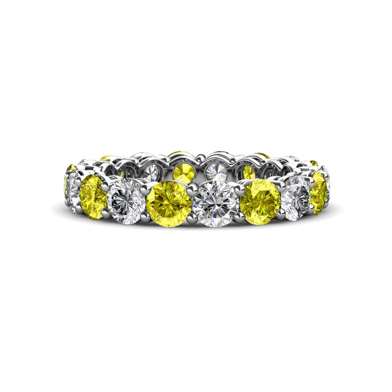 Tiffany 3.80 mm Yellow and White Lab Grown Diamond Eternity Band 
