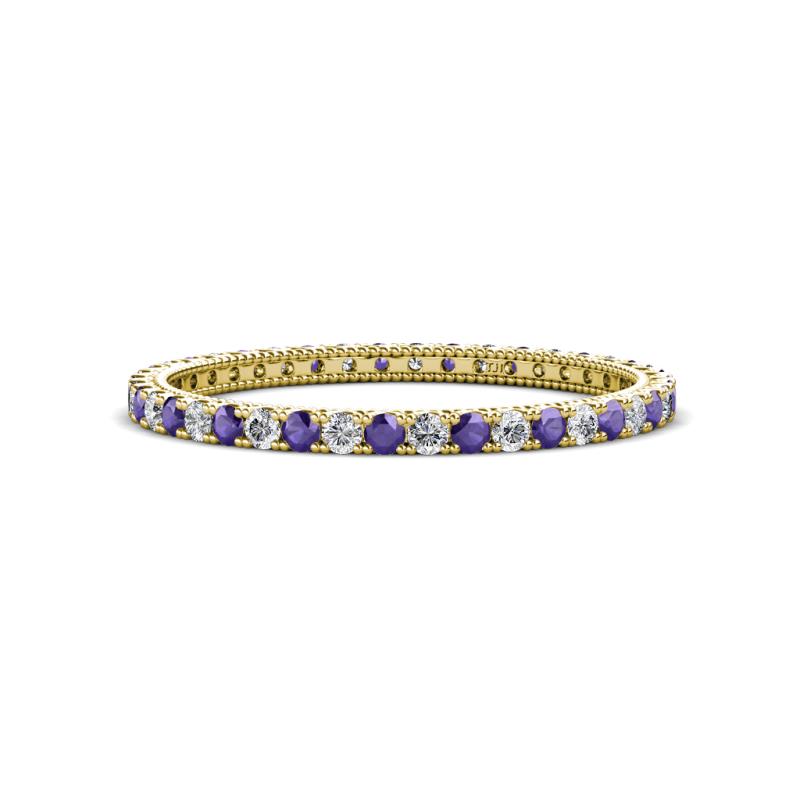 Ellen 1.70 mm Iolite and Lab Grown Diamond Eternity Band 