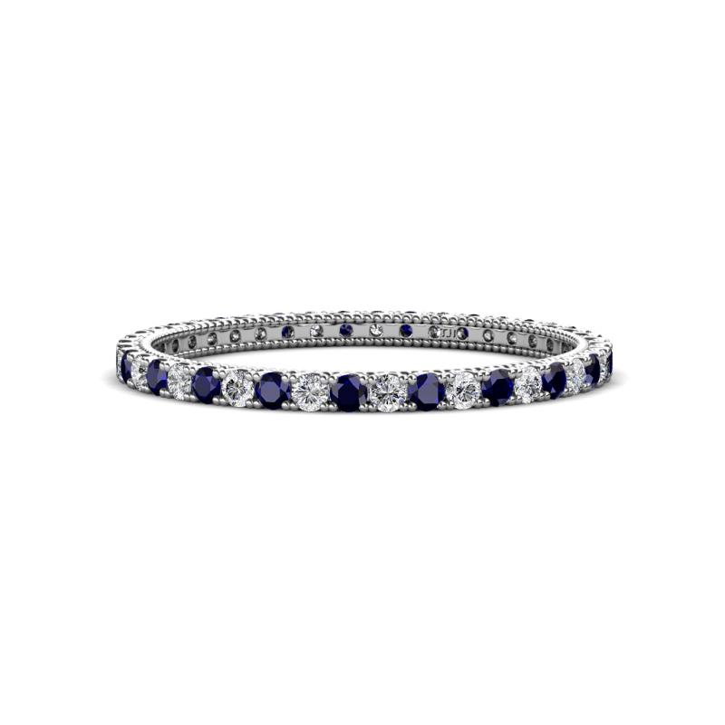 Ellen 1.70 mm Blue Sapphire and Lab Grown Diamond Eternity Band 