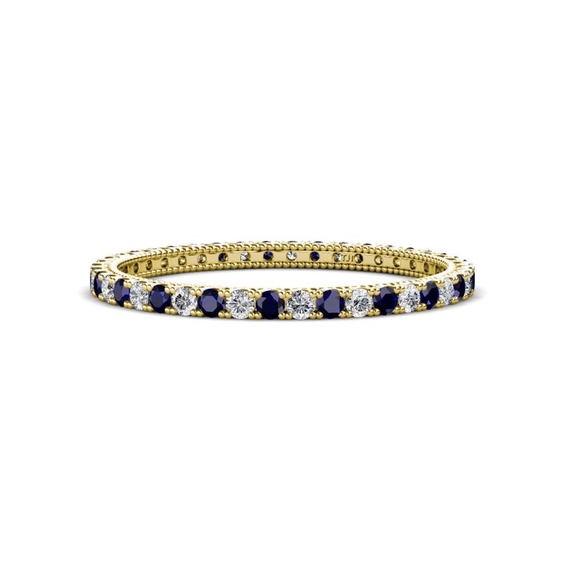 Ellen 1.70 mm Blue Sapphire and Lab Grown Diamond Eternity Band 