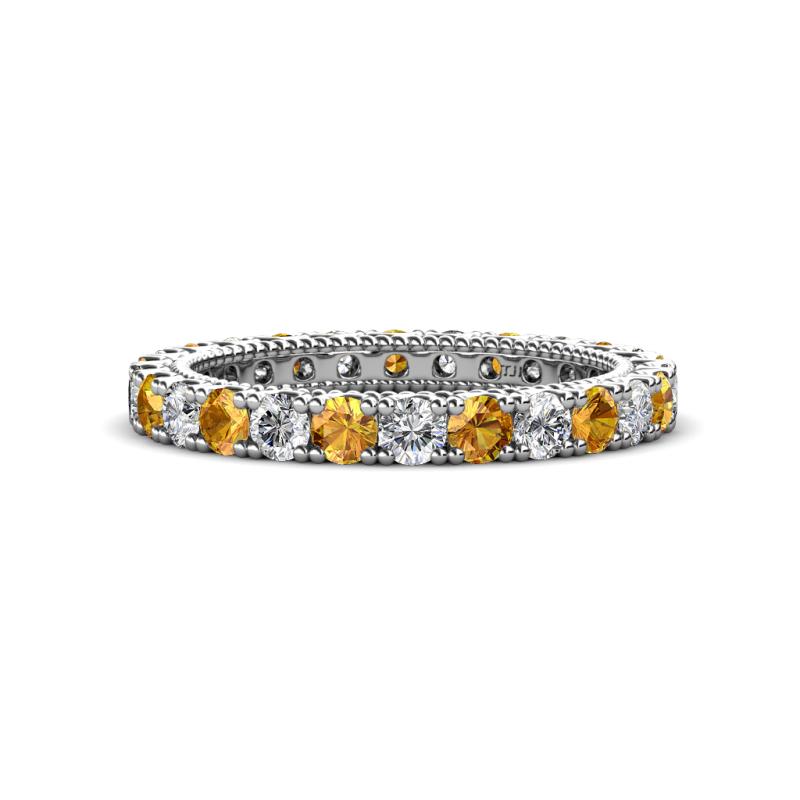 Ellen 2.70 mm Citrine and Lab Grown Diamond Eternity Band 