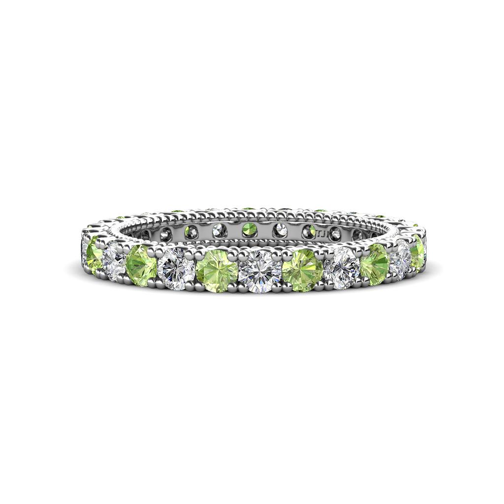 Ellen 2.70 mm Peridot and Lab Grown Diamond Eternity Band 