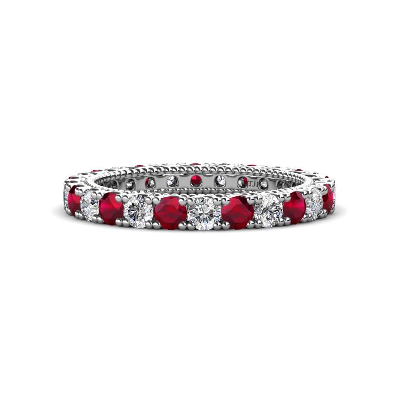 Ellen 2.70 mm Ruby and Lab Grown Diamond Eternity Band 