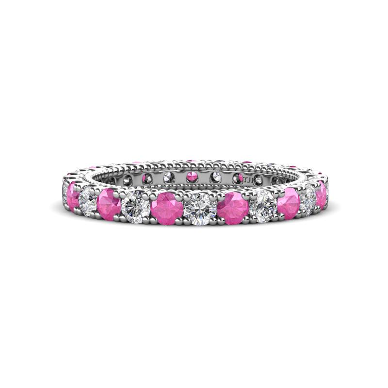 Ellen 2.70 mm Pink Sapphire and Lab Grown Diamond Eternity Band 