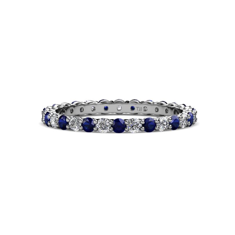 Evelyn 2.00 mm Blue Sapphire and Lab Grown Diamond Eternity Band 