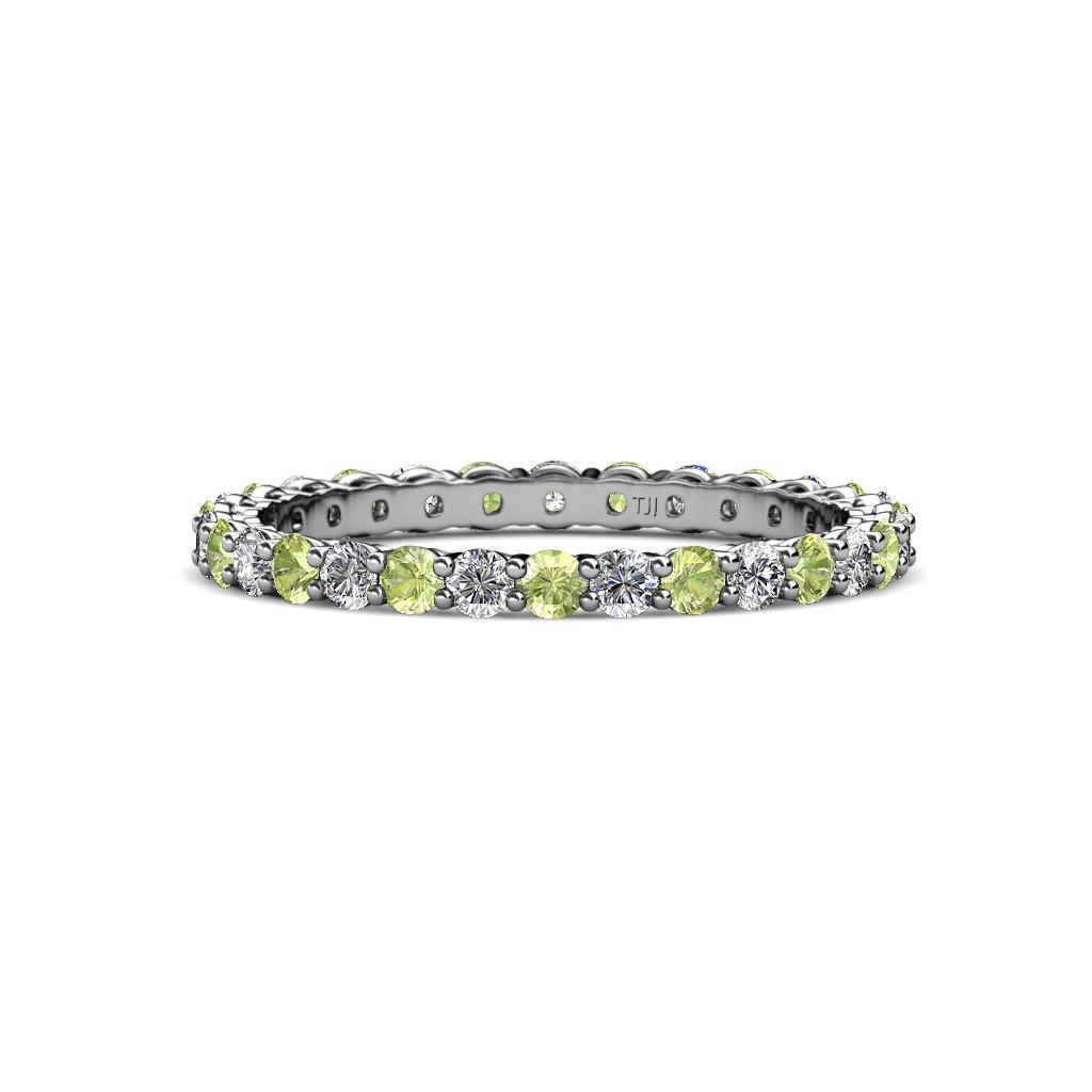 Evelyn 2.00 mm Peridot and Lab Grown Diamond Eternity Band 