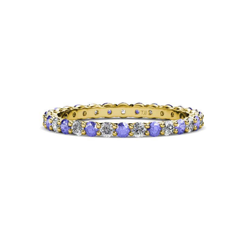 Evelyn 2.00 mm Tanzanite and Lab Grown Diamond Eternity Band 