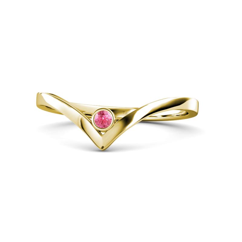 Shana Bold Solitaire Round Pink Tourmaline 