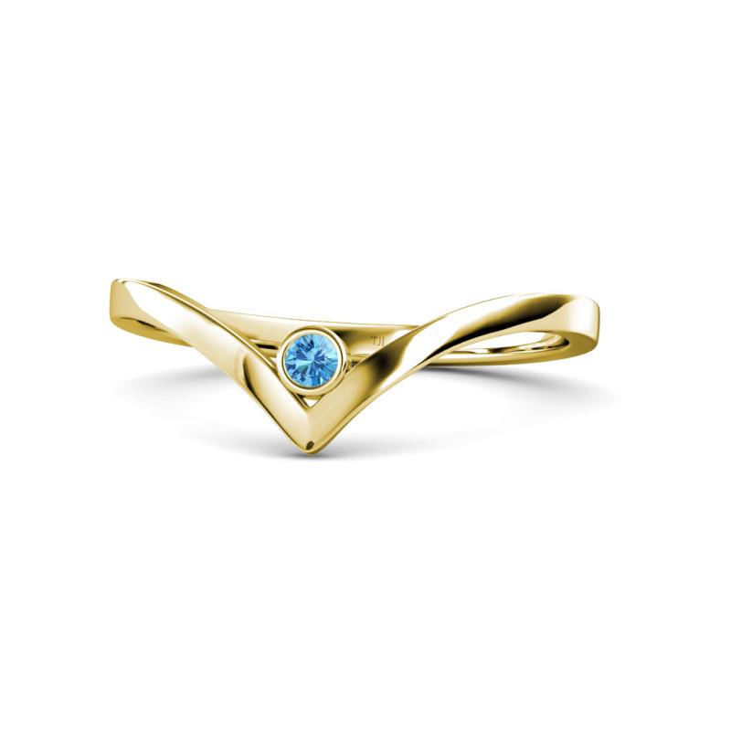 Shana Bold Solitaire Round Blue Topaz 