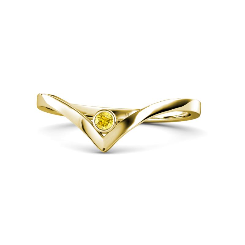 Shana Bold Solitaire Round Yellow Sapphire 