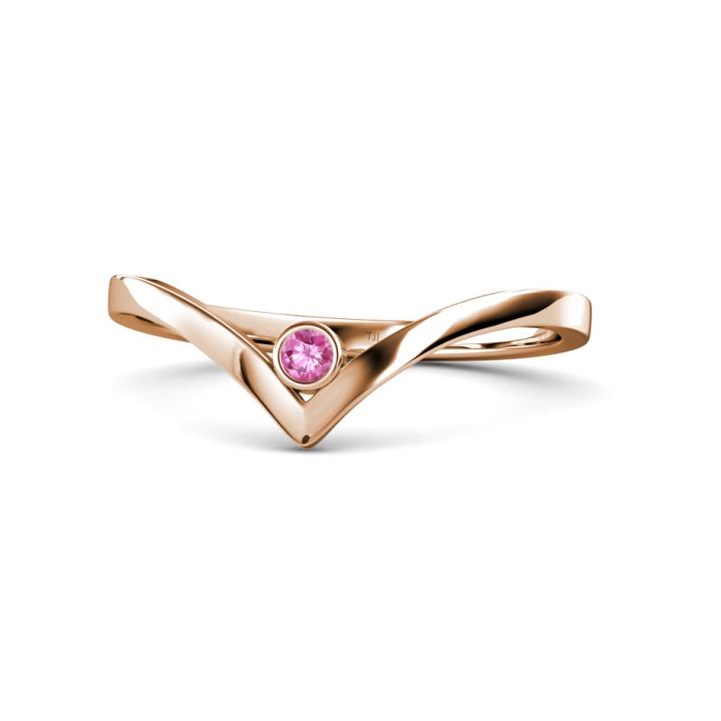 Shana Bold Solitaire Round Pink Sapphire 