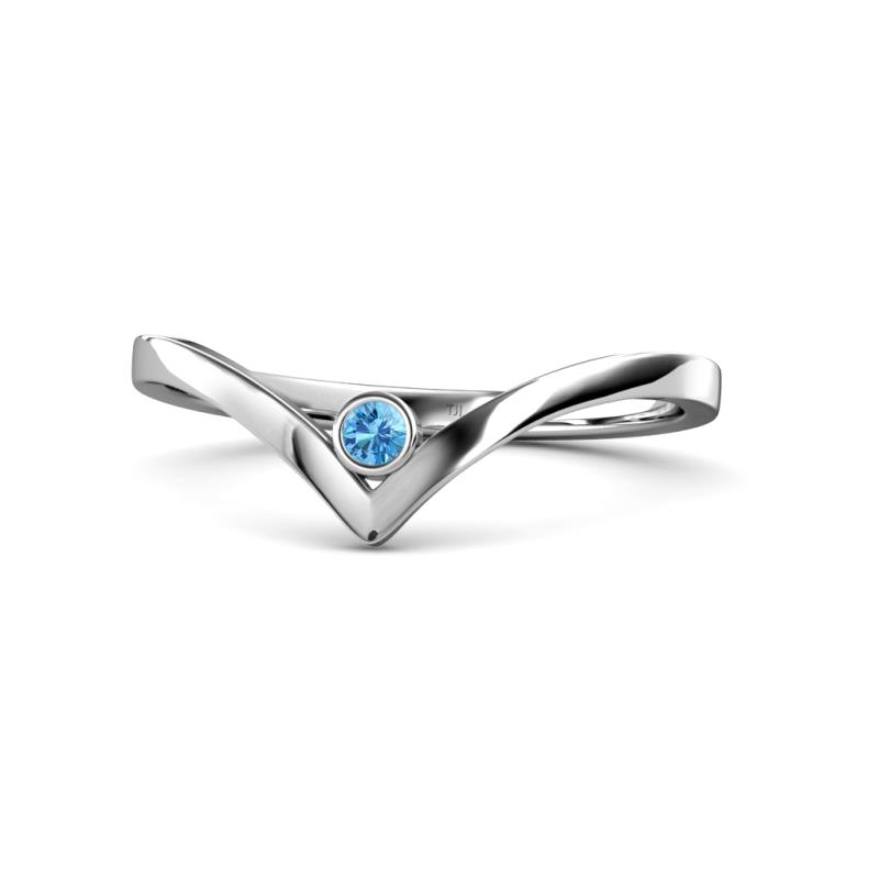 Shana Bold Solitaire Round Blue Topaz 