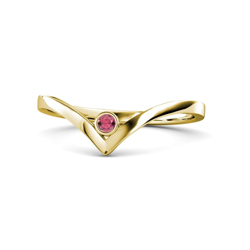 Shana Bold Solitaire Round Rhodolite Garnet 