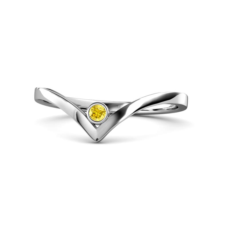 Shana Bold Solitaire Round Yellow Sapphire 