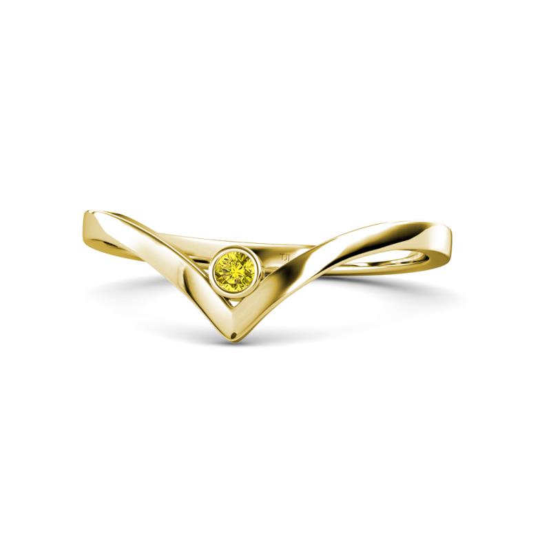 Shana Bold Solitaire Round Yellow Diamond 