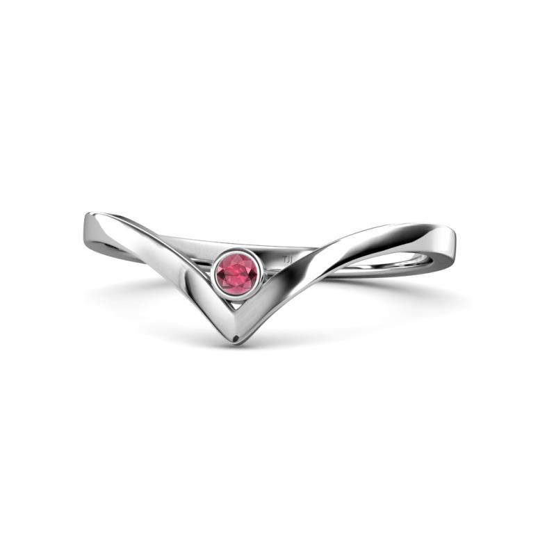 Shana Bold Solitaire Round Rhodolite Garnet 