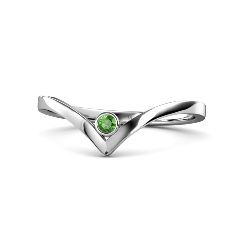 Shana Bold Solitaire Round Green Garnet 