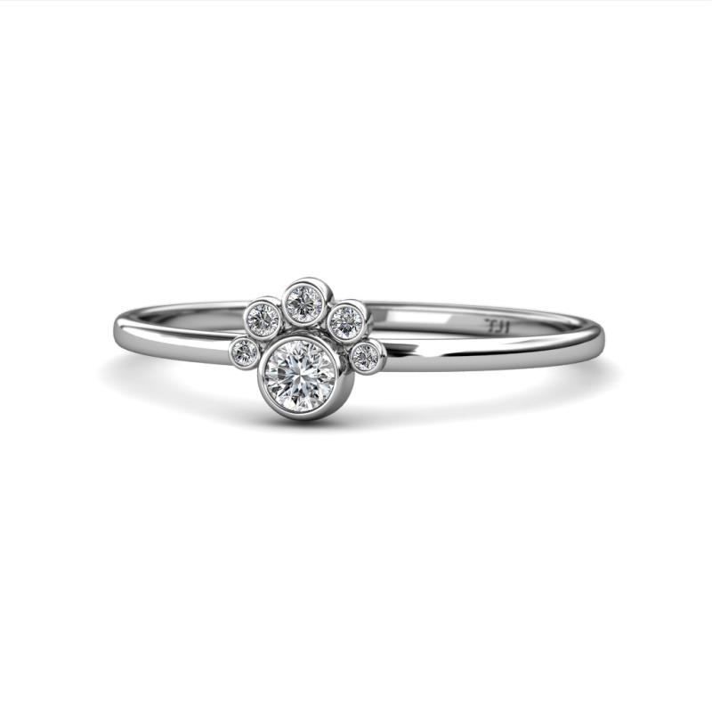 Paw Bold Round Lab Grown and Mined Diamond Promise Ring 