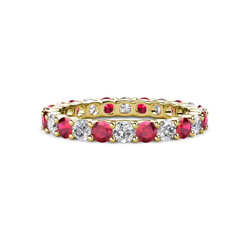 Joyce 3.40 mm Ruby and Lab Grown Diamond Eternity Band 