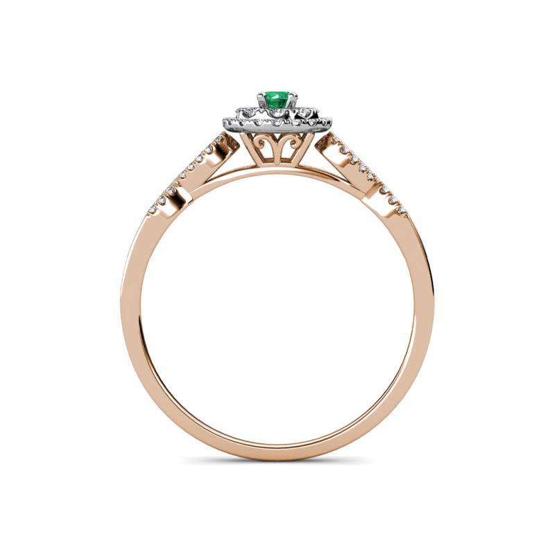 Iliana Emerald and Diamond Infinity Womens Double Halo Engagement Ring ...