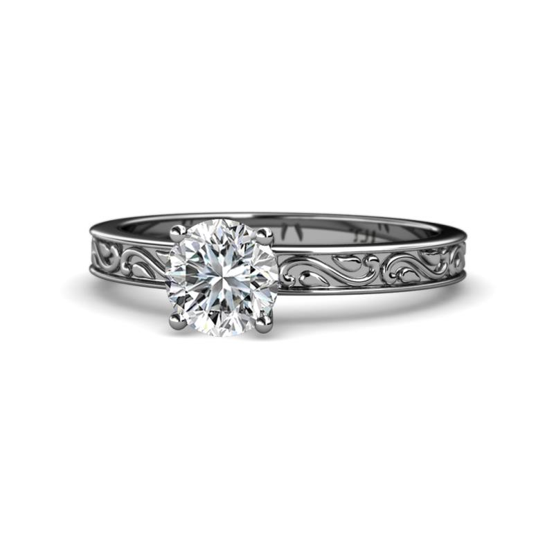 Cael Classic 1.00 ct IGI Certified Lab Grown Diamond Round (6.50 mm) Solitaire Engagement Ring 