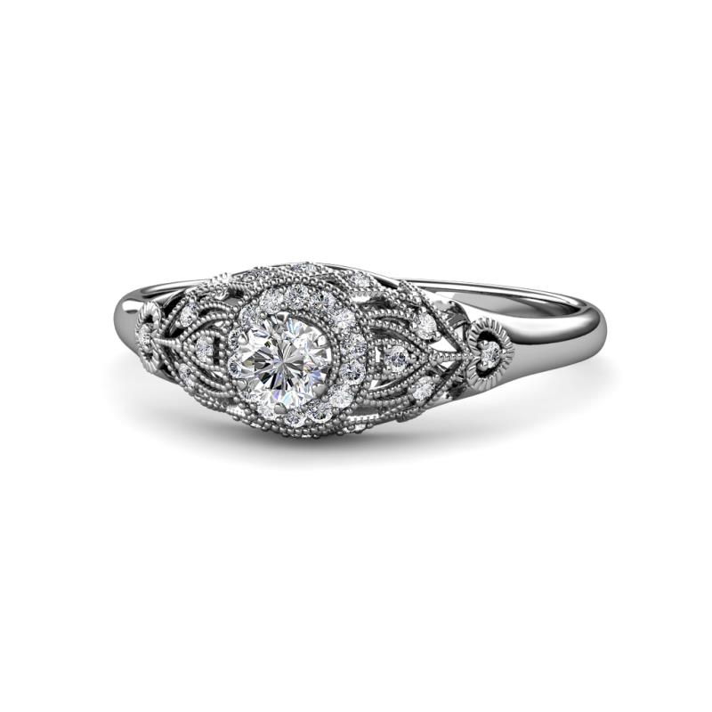 Bonita Round AGS Certified Diamond Anniversary Ring 