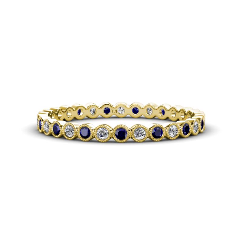 Arria 2.00 mm Blue Sapphire and Lab Grown Diamond Eternity Band 