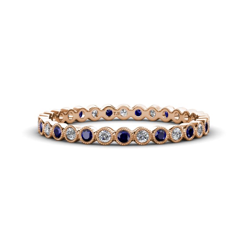 Arria 2.00 mm Blue Sapphire and Lab Grown Diamond Eternity Band 