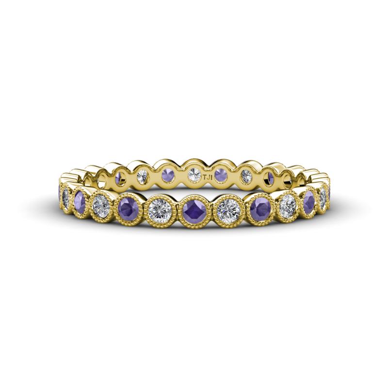 Arria 2.40 mm Iolite and Lab Grown Diamond Eternity Band 