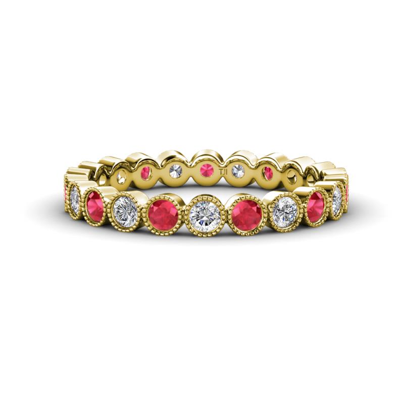 Arria 2.70 mm Ruby and Lab Grown Diamond Eternity Band 